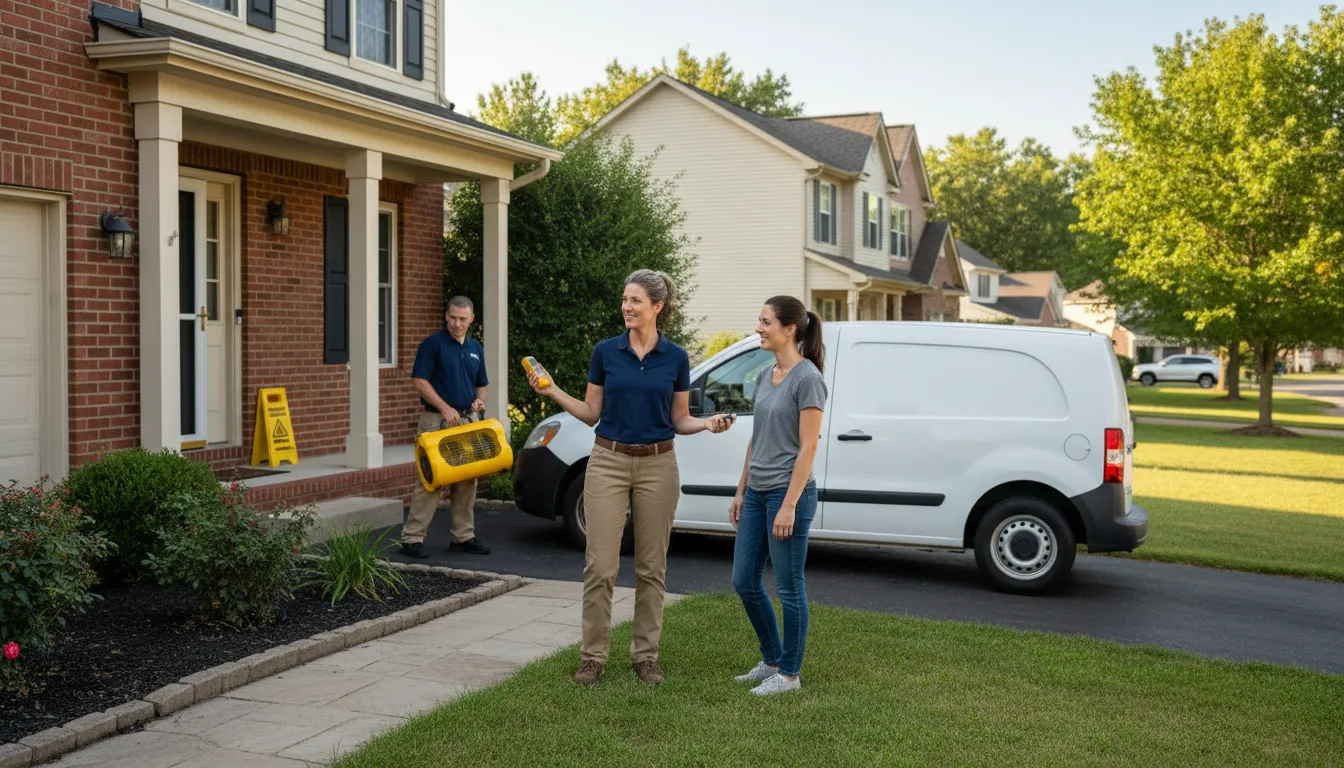 Residential water damage restoration in Fairview, MI